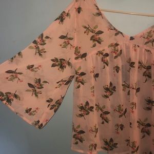 Pink Flowy Hollister Top